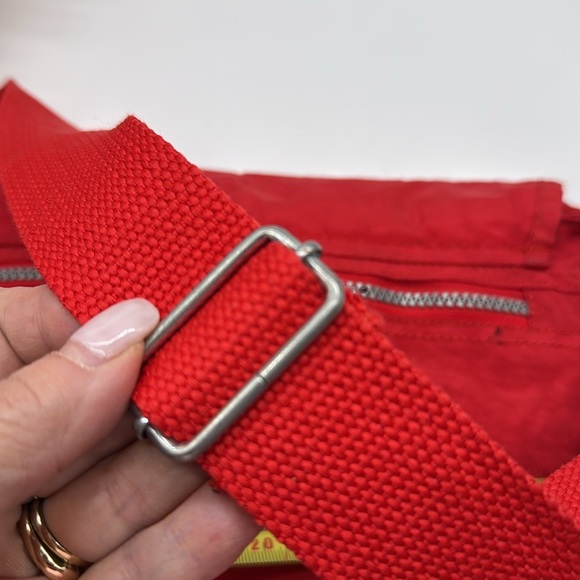 Kipling Red Nylon Lightweight Small Messenger Bag Purse MCB7579S - Picture 11 of 14